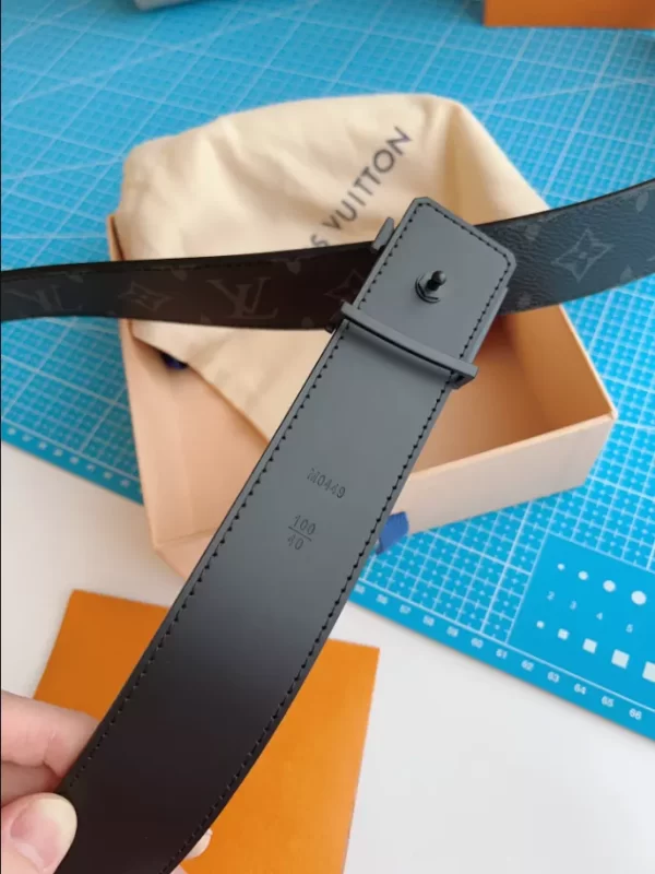 LV Initiales 40mm Matte Black Belt