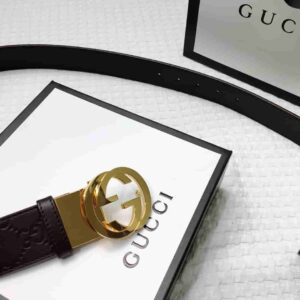 GG Signature Leather Belt