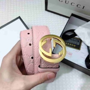 GG Signature Leather Belt