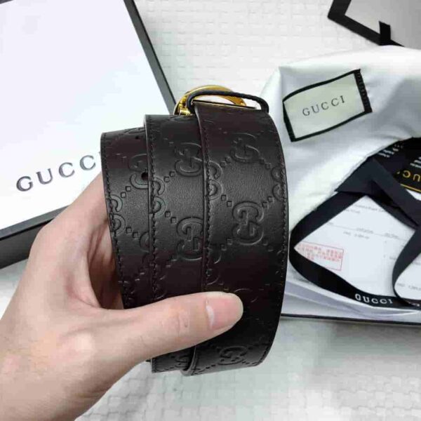 GG Signature Leather Belt