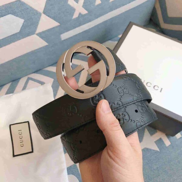 GG Signature Leather Belt