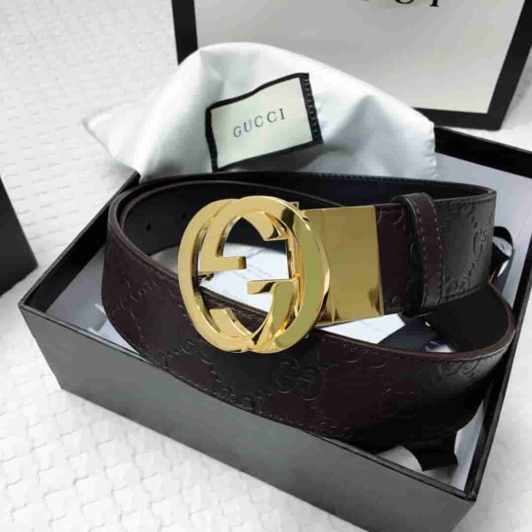 GG Signature Leather Belt