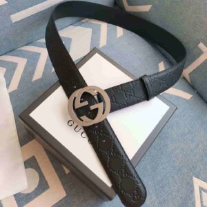 GG Signature Leather Belt