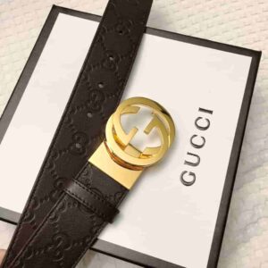 GG Signature Leather Belt