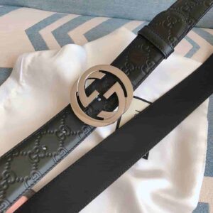 GG Signature Leather Belt