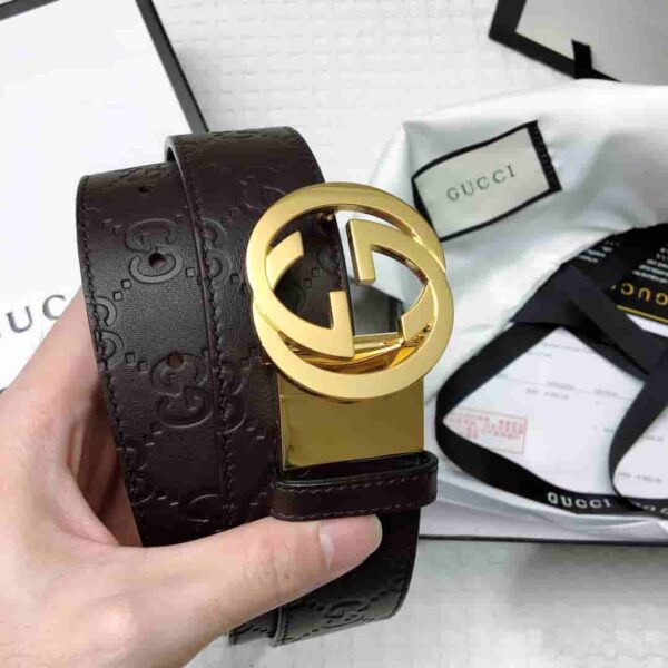 GG Signature Leather Belt