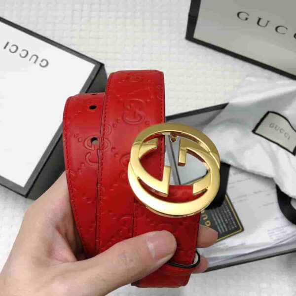 GG Signature Leather Belt