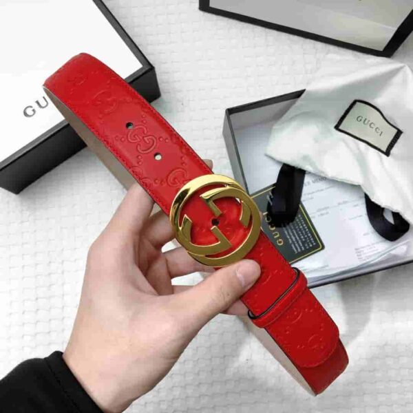 GG Signature Leather Belt