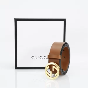 The GG Interlock Leather Belt