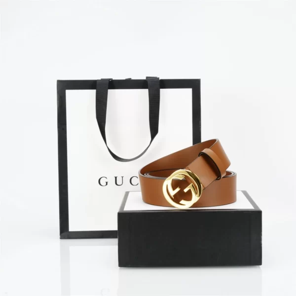 The GG Interlock Leather Belt