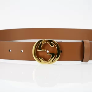 The GG Interlock Leather Belt