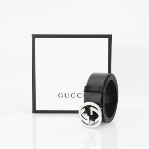 The GG Interlock Leather Belt