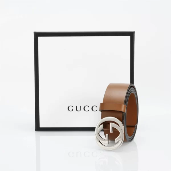 The GG Interlock Leather Belt