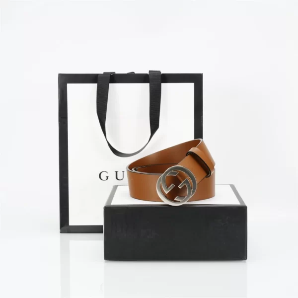 The GG Interlock Leather Belt