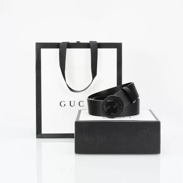 The GG Interlock Leather Belt