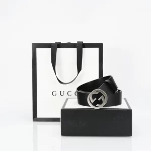 The GG Interlock Leather Belt