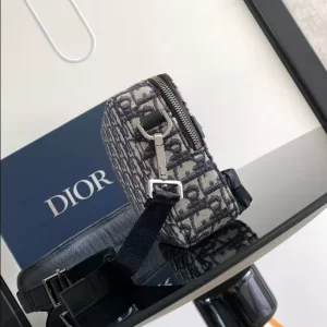 Dior Safari Messenger Bag Dior Oblique Jacquard In Beige